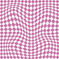 simple abstract seamlees popart pink color rounded rectangle wavy distort pattern vector