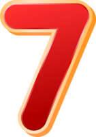 numero 7 illustrazione png