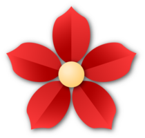 Red Flower Papercut png