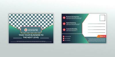 Creative and Modern Business Post Card Flyer Template vector