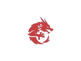 dragon logo vector icon illustration, logo template