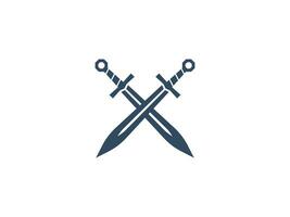 sword logo vector icon illustration, logo template