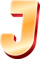 Luxury Gold Alphabet Letter J png