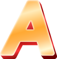 luxe or alphabet lettre une png