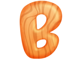 bois alphabet lettre b png