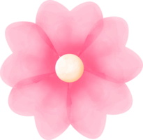 rosado acuarela flor png