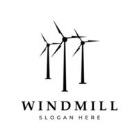 old windmill logo vector illustration vintage design