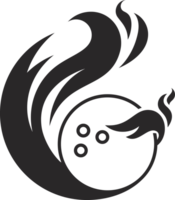 bowling fly fire ball icon png