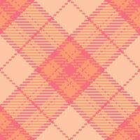 Seamless plaid texture of fabric check background with a vector tartan pattern textile.