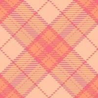 Seamless plaid texture of fabric check background with a vector tartan pattern textile.