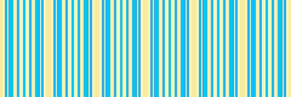 Overlay vector lines stripe, direct textile texture fabric. Anniversary seamless pattern background vertical in yellow and deep sky blue colors.