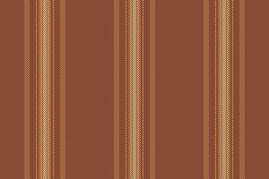 Bedding seamless textile background, textile pattern stripe vertical. Drapery vector lines fabric texture in red and orange colors.