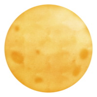 cheio lua paster aguarela png