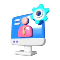 Admin 3D Illustration Icon png