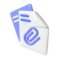 archivo adjunto icono de ilustración 3d png