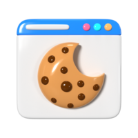 Browser Cookie 3D Illustration Icon png