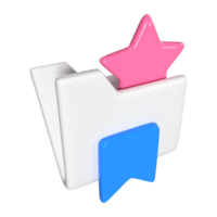 Bookmarks 3D Illustration Icon png