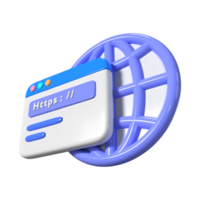 Browser 3D Illustration Icon png