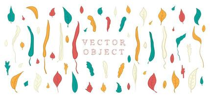 Handmade products. Completely vector and different. This elements that can be used to create any design. Vector brush type object.