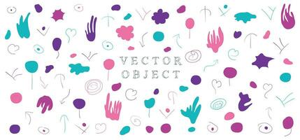 Handmade products. Completely vector and different. This elements that can be used to create any design. Vector brush type object.