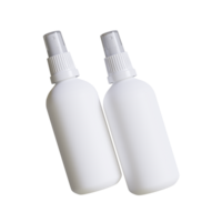 Cosmetic bottle with spray or pump cleanser rendering 3D illustration png