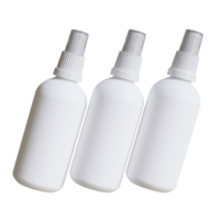 Cosmetic bottle with spray or pump cleanser rendering 3D illustration png