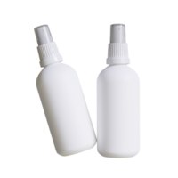 Cosmetic bottle with spray or pump cleanser rendering 3D illustration png