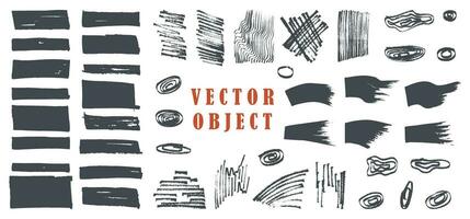 Handmade products. Completely vector and different. This elements that can be used to create any design. Vector brush type object.