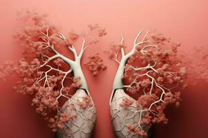 AI generated Vital Lungs nature. Generate Ai photo