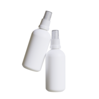 Cosmetic bottle with spray or pump cleanser rendering 3D illustration png