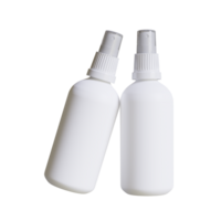Cosmetic bottle with spray or pump cleanser rendering 3D illustration png