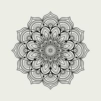 Lineal floral mandala creative ornamental decorative element circle shape vector illustration