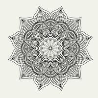 lineal floral mandala creativo ornamental decorativo elemento circulo forma vector ilustración