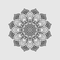 Lineal floral mandala creative ornamental decorative element circle shape vector illustration