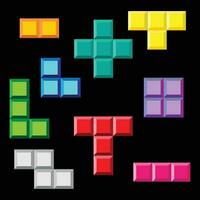 Block Game Set vector