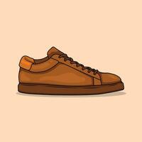 casual trabajo Zapatos antiguo marrón vector