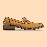 casual trabajo Zapatos hembra en marrón vector