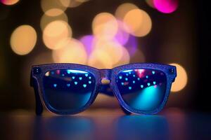 AI generated Plastic celebration party sunglasses. Generate ai photo