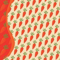 Carrot pattern, background for kitchen fabrics or backgrounds for design, carrot repeat, great for vegan publication background too vector