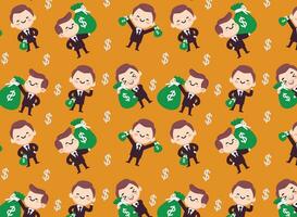 businessman pattern for backgrounds textures or fabrics vector