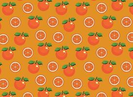 naranja Fruta patrón, ideal para estampado antecedentes, varios vector diseño