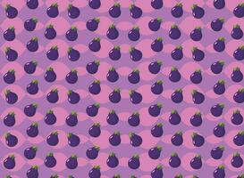 Eggplant pattern, background for kitchen fabrics or backgrounds for design, eggplant repeat, great for vegan publication background too vector
