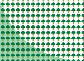 Broccoli pattern, illustration, ideal for design or backgrounds and prints vector