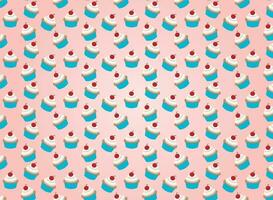 cupcake pattern, ideal for fabrics, food backgrounds, publication backgrounds vector