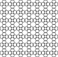 Vector abstract black pattern in the form of a lattice of flowers on a white background