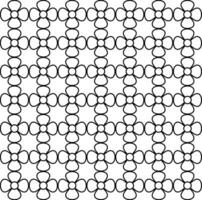 Vector abstract black pattern in the form of a lattice of flowers on a white background