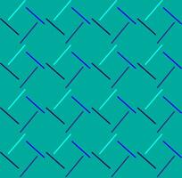 Seamless vector geometric texture in the form of multi-colored lines and squares on a blue background