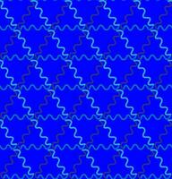 Seamless vector geometric texture in the form of multi-colored wavy lines and triangles on a blue background