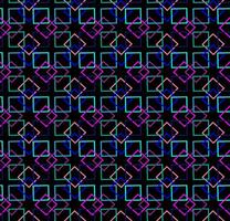 Seamless vector abstract pattern in the form of multi-colored quadrangles on a black background