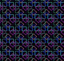 Seamless vector abstract pattern in the form of multi-colored quadrangles on a black background